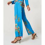 Natori Blue Floral Silky Cypress Pajama Pants Size Small Photo 2