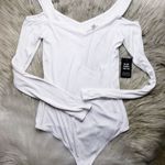 EXPRESS ✨HP✨NWOT✨Ribbed Off The Shoulder Thong Bodysuit✨ Photo 3