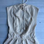 ZARA Ivory Embroidered Romper M Photo 4