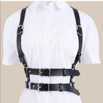 Harness Black Underbust Suspender Double Belt New Photo 1