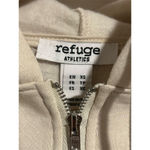 Refuge Cropped Hoodie Jacket Women's XS Beige Full Zip Long Sleeve Santa Monica Photo 3