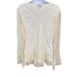 Sandra Darren Cowl Neck Blouse Sheer Long Sleeve Top Elegant Size 6 Photo 1