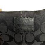 Coach Vintage Black Jacquard Signature Skinny Wristlet Bag Purse Photo 2