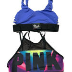 PINK - Victoria's Secret Pink  victoria secret Sports Bras Set 2 pack - Blue and‎ Multicolor Photo 0