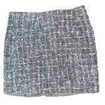 She & Sky  Tweed Skirt Women’s Small Plaid Mini  Metallic Y2K Academia Woven Twee Photo 0