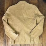 Women's vintage suede like blazer Jacket camel colored lightweight Tan Size 10 Photo 7