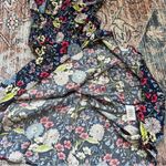 Talbots  NWT Floral Short Sleeve Midi Dress Blue Pink Lightweight Summer Dress XS Photo 8