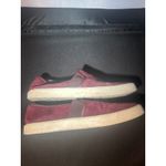 Vince Women's Suede Leather Slip On Sneakers Maroon Casual Shoes Photo 3