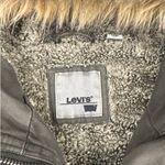 Levi's Levi’s - Fur Trim Hooded Parka Coat in Green & Tan Photo 1