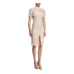 Alexis Pink Rose Blush guipure Ardella High Neck bodycon Midi Dress Size M Photo 15
