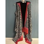 Chico's Leopard Print Sleeveless Casual Draped Open Front Cardigan Size M (1) 8 Photo 2
