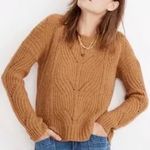 Madewell  Charley Pullover Sweater Women's Large Knit Crew Neck brown medium Photo 1