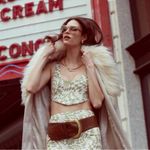 For Love & Lemons  Aiko Mini Skirt Size Medium Green Pink Geometric NWT Photo 2