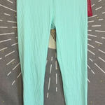 NWT Carbon38 Ice Blue 7/8 Ribbed Leggings Size L Photo 0
