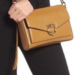 Rebecca Minkoff  Jean Mac Leather Crossbody Handbag in Nutmeg Tan Brown Photo 1