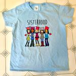 Gildan Sisterhood Women's Movement T-shirt Tee Light Blue Size Medium 100% Ultr… Photo 7