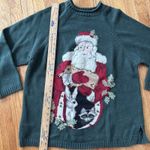 Susan Bristol 1997  Christmas Sweater Santa W/Animals Size Large 3D Beard &Bells Photo 3
