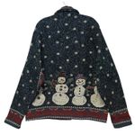 Painted Pony Women's Tapestry Christmas Snowman Sweater Jacket Winter One Size Blue Size XL Photo 1
