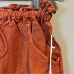 Young Fabulous and Broke YFB Izzy Raw Edge Linen Blend Burnt Orange Shorts M NWT Photo 6