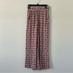 Boden USA Boden Crinkle Wide Leg High Rise Trouser Pant Pink Green 4 Photo 1