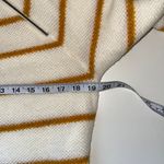 Abercrombie & Fitch White & Yellow Striped Zip Shoulder Sweater Photo 6