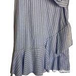 EXPRESS ✨ Striped Cotton Ruffle Wrap Shirt Dress✨ Photo 4