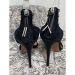 L.A.M.B. Suede Stiletto Studded Ankle Strap Heels in Black Size 81/2 Photo 5