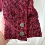 J.Jill Women Tweed Long Sleeve Snap Jacket Shacket Burgundy Size XL Photo 7