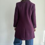 Talbots Coat 4P Burgundy Albury Italian Wool Blend Stadium Cloth Quiet Luxury Photo 3