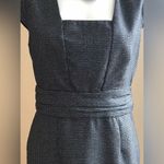 Banana Republic Gray Sleeveless EmpireWaist Square Neck Midi Business Dr… Photo 2