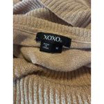 XOXO Metallic Cowl Neck Short Sleeve Shirt Top Y2K fairy boho tan shimmer M Photo 5