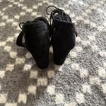 Christian Siriano Shoes Size 7.5 Suede Block Heel Lace Up Mesh Pumps Whimsigoth Black Photo 4