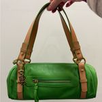 Ralph Lauren  Vintage Green and Tan Top Handle Bag Photo 0