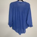 Coco + Carmen Slate Blue Gauze Boho Shirt Sz L/XL Photo 5