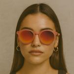 Goodr Pink Round Mirrored Sunglasses ā Sunset Gradient Lenses Photo 0