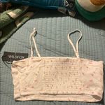 Wild Fox Odessa Snow White Stem Ditsy Floral Crop Top Small Photo 1