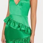 Pretty Little Thing Green Ruffle Dress Photo 0