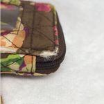 Vera Bradley Wrist Wallet Retired English Rose Zipper Closure Brown Pink Floral Photo 3