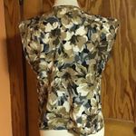 Vintage 70s earthy floral cover up vest Size M Photo 7