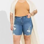 Torrid  Duster Vest Sweater Sz 1/2 Cream Knit Crocheted Summer Feminine Plus Size Photo 0