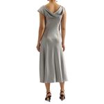Ted Baker NWT Sirinna Draped Neck Bias Cut Midi Dress Photo 3
