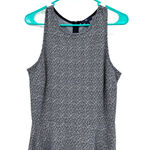Gap size medium sleeveless a line dress hidden rear zip black white print Photo 2