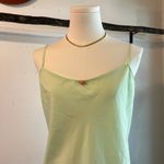 Lime Green Semi Sheer Floral Rose Embellished Strappy Midi Dress Size Medium Photo 1