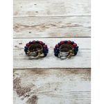 Vintage Clip On Earrings Half Hoop Extra Large Fruit Like Colors Statement Photo 9