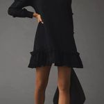 Sundays Anthropologie Black Ruffle Balloon Sleeve Dress Photo 0