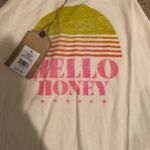 True Craft Cream lace trim graphic tank top never worn Photo 1