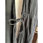 J.Crew Size XXL Black Tassel Trim Front Tie Swim Cover 100% Cotton Beach Photo 2