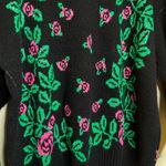 Vintage GFC New York Dark Floral Sweater Made in the USA No Size Tag Approx 1X Photo 1