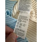 & Other Stories & Other Stories Blue Cream Colorblock Ribbed Turtleneck Mock Neck Sweater XS Photo 3