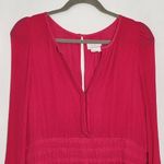 By  Hot Pink Long Sleeve Romper Size Medium Anthropologie Romper Photo 3